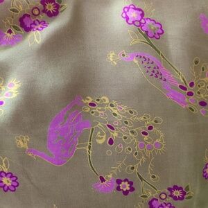 **RARE* Lilly Pulitzer White Label Silk Pea Green and Purple Peacock Skirt